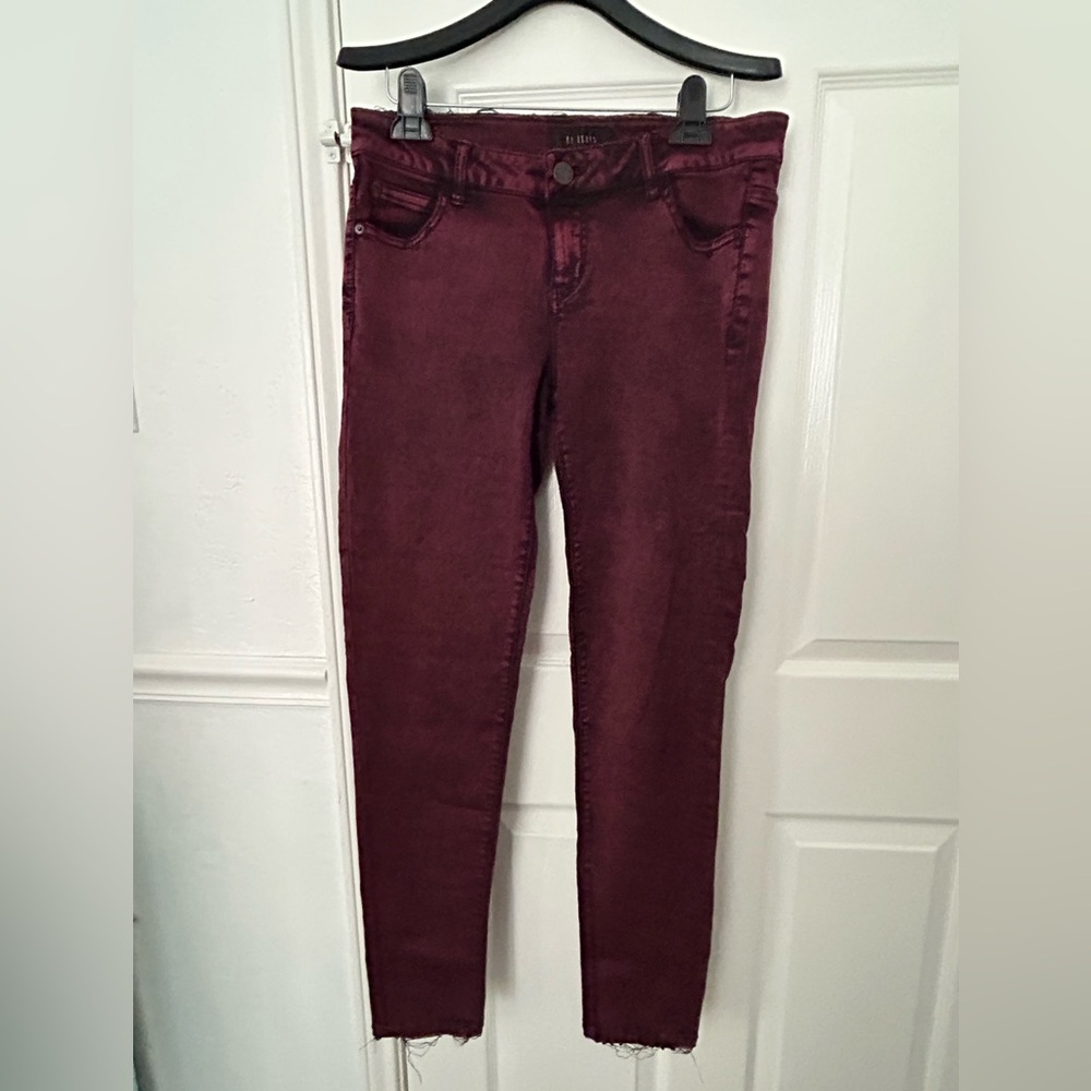 Women's Burgundy Skinny Jeans